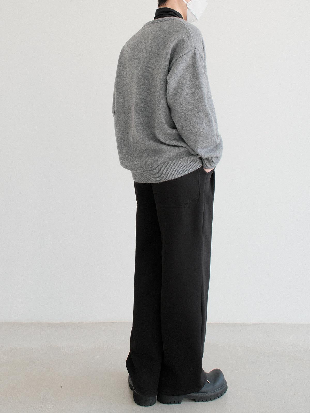 Y-Neck Velvet Pullover Knitwear