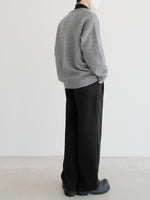 Y-Neck Velvet Pullover Knitwear