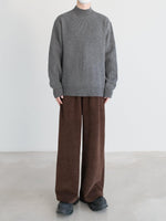 Ribbed Knit Mock Turtleneck Sweater