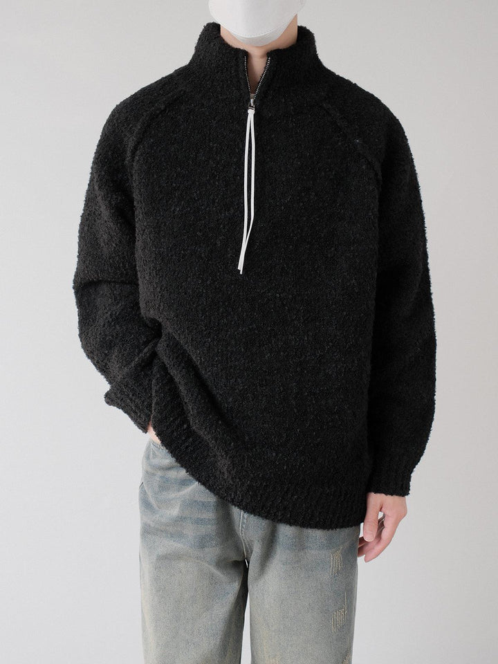 Warm Half-Turtleneck Knit Sweater