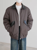 Leather Trim Insulated Jacket