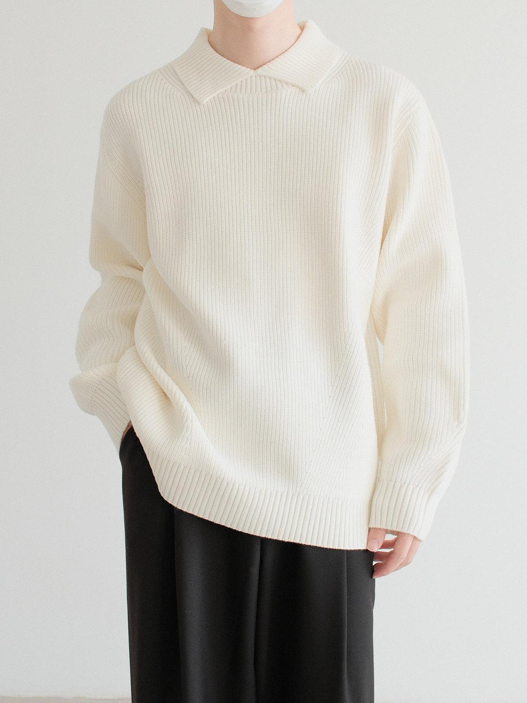 Wool Blend Knit Sweater
