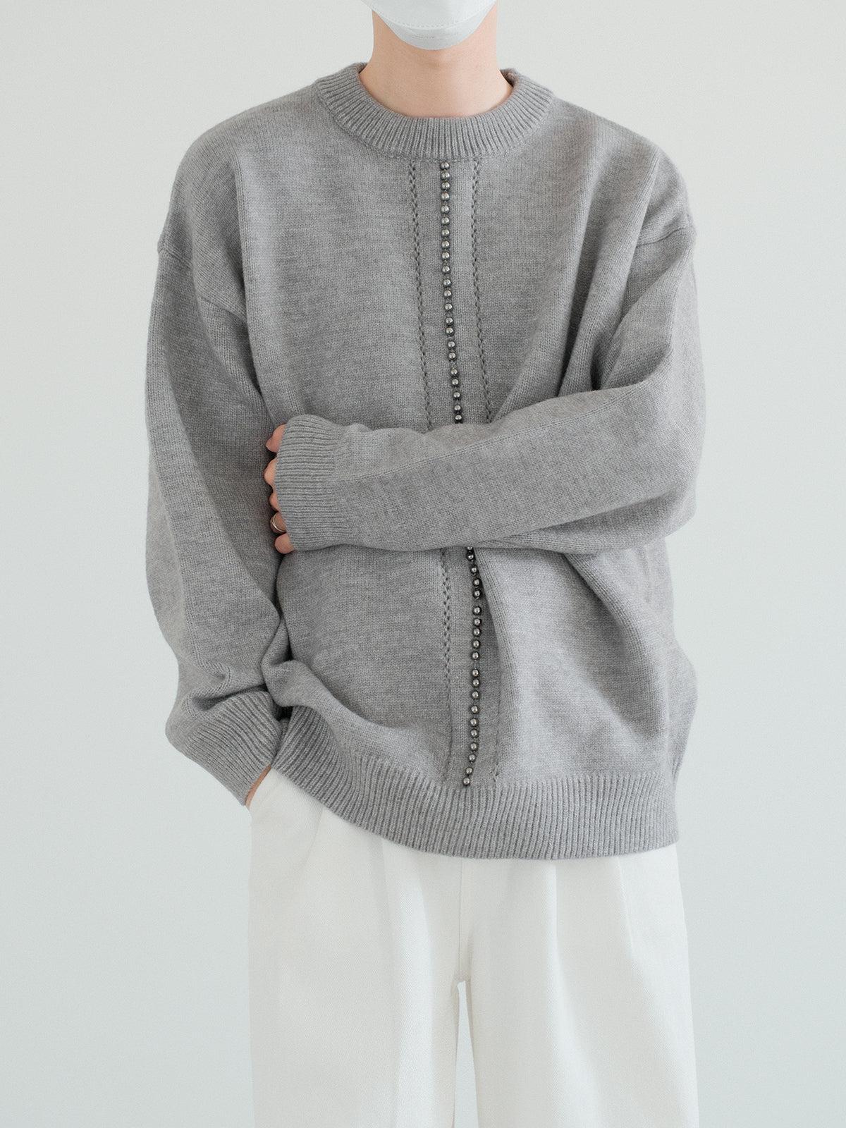 Bead-Encrusted Knit Sweater