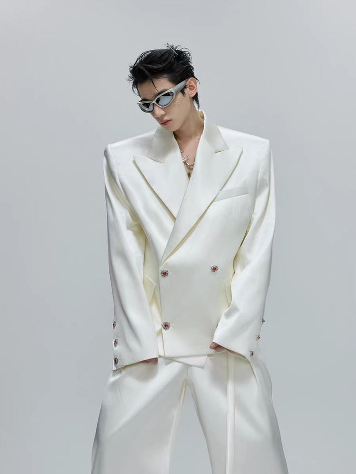 Liquid Shiny Silhouette Jacket and Pants