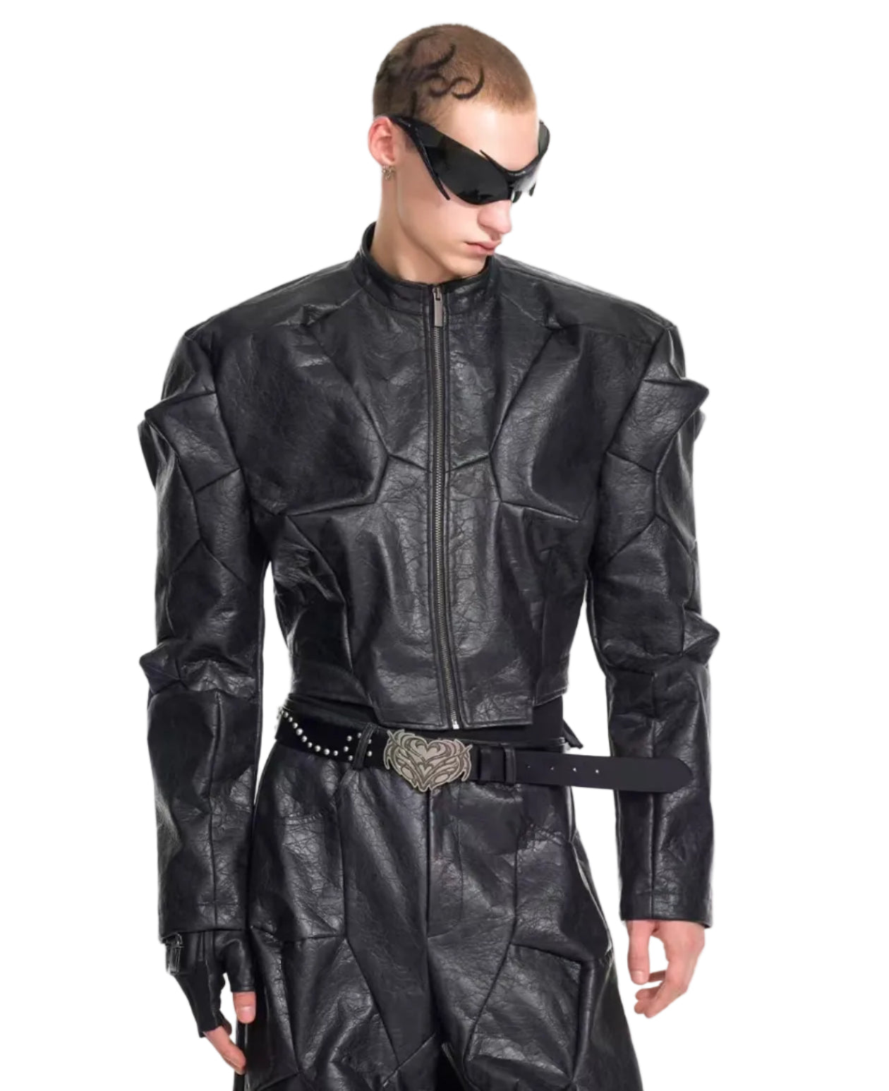 Structured PU Leather Short Jacket