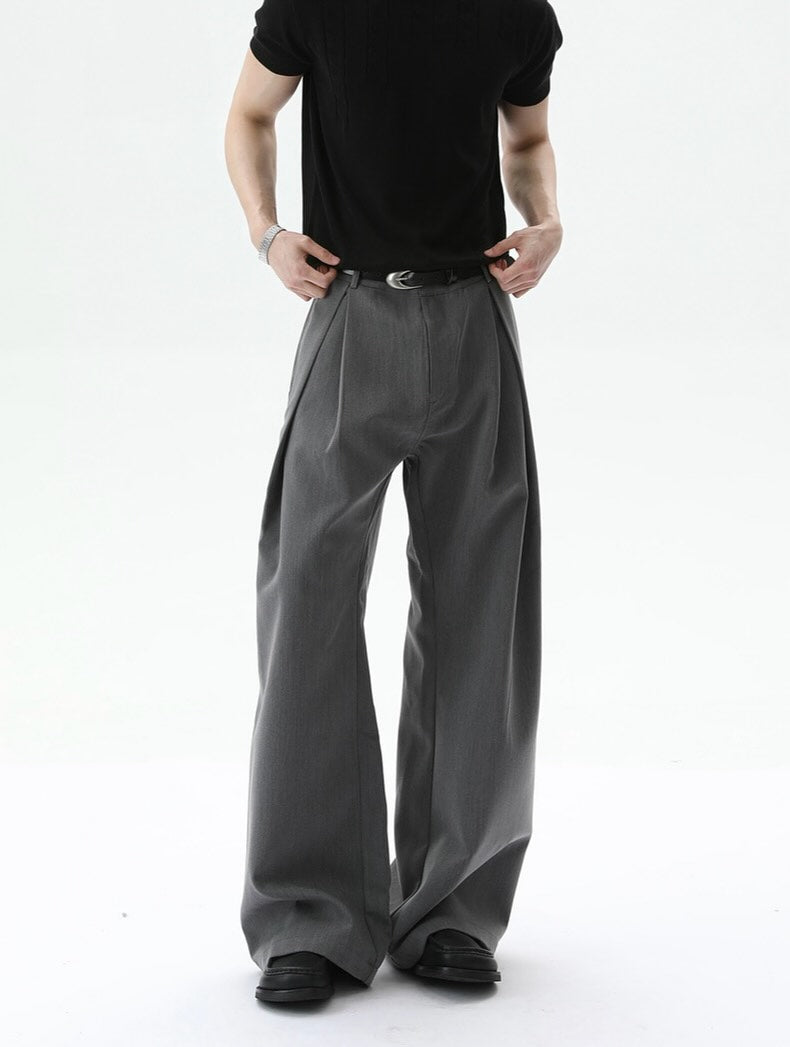 Wide Leg Pleated Loose Fit Pants