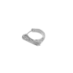 925 Sterling Silver Glossy Broken Texture Earrings