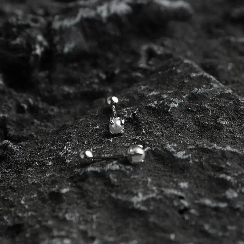 925 Sterling Silver Pearl Stud Earrings