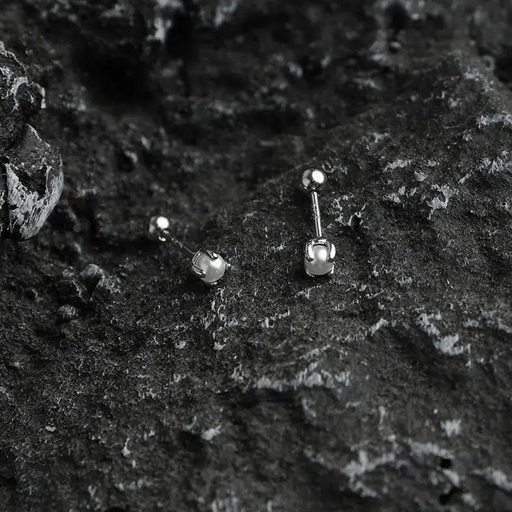 925 Sterling Silver Pearl Stud Earrings
