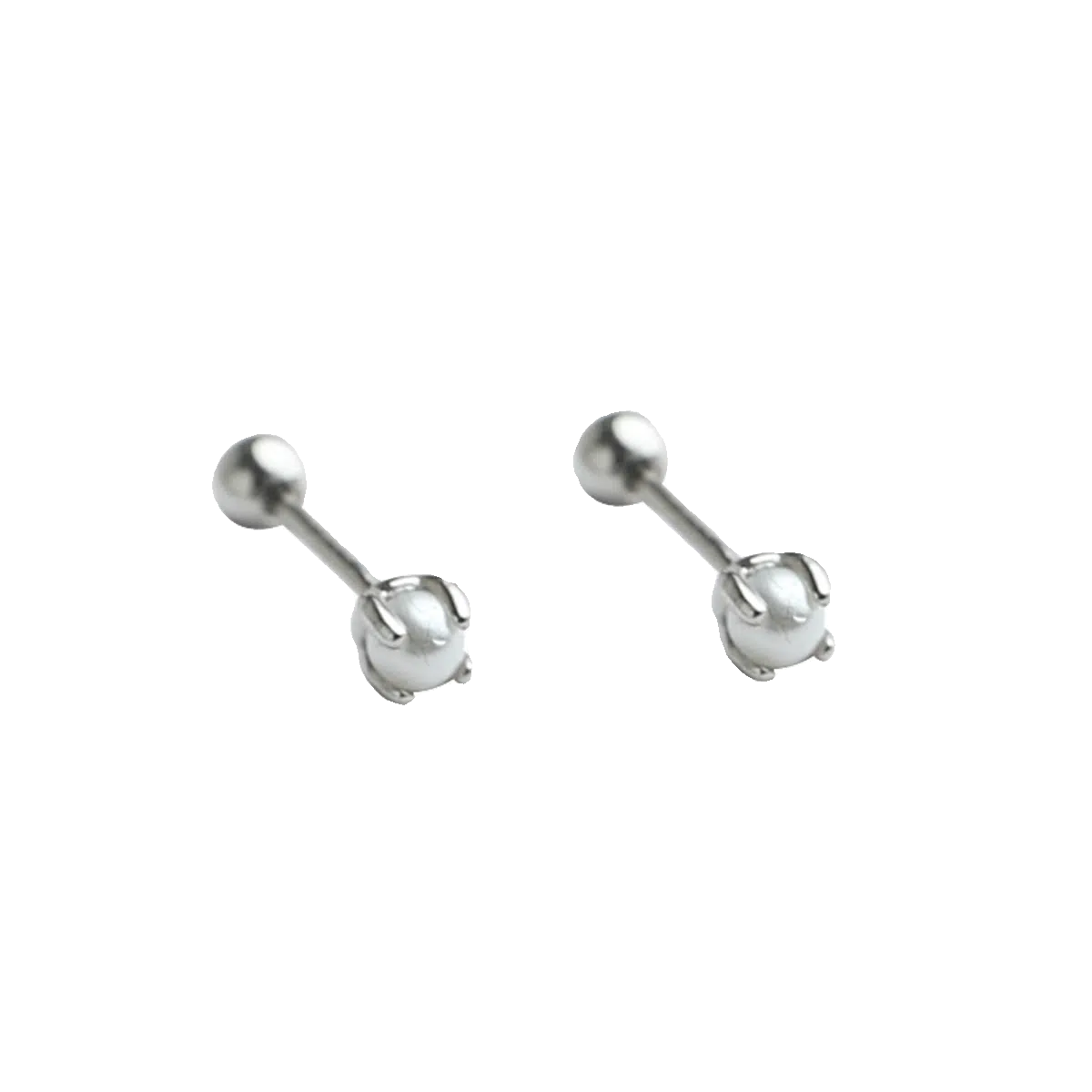 925 Sterling Silver Pearl Stud Earrings