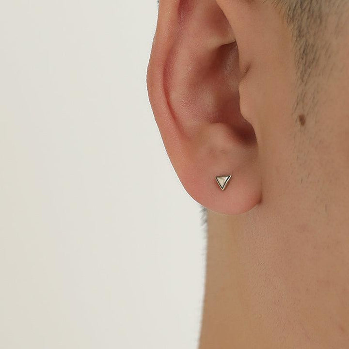 925 Sterling Silver Triangle Earrings