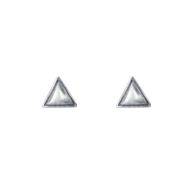 925 Sterling Silver Triangle Earrings