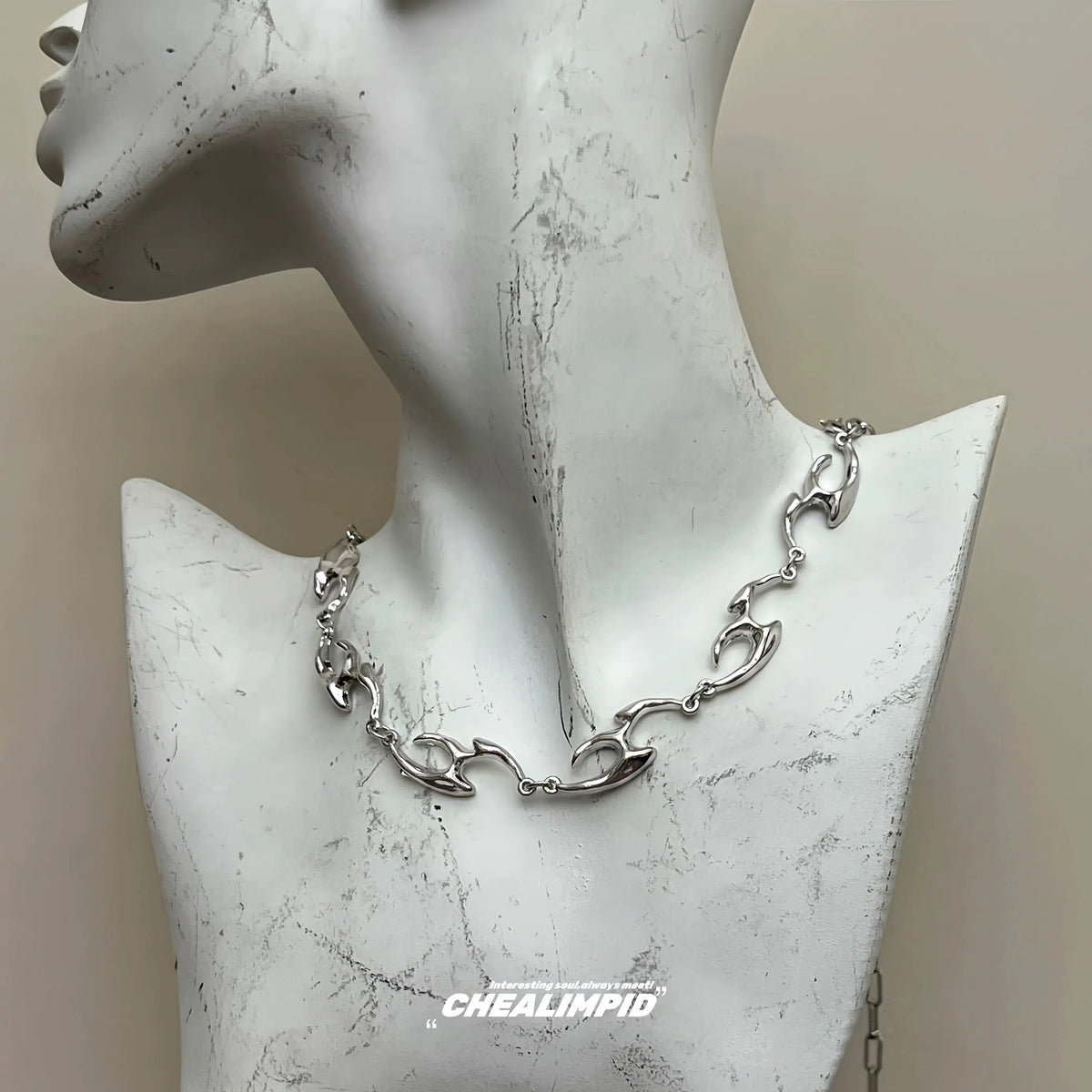Abstract Chain Link Necklace