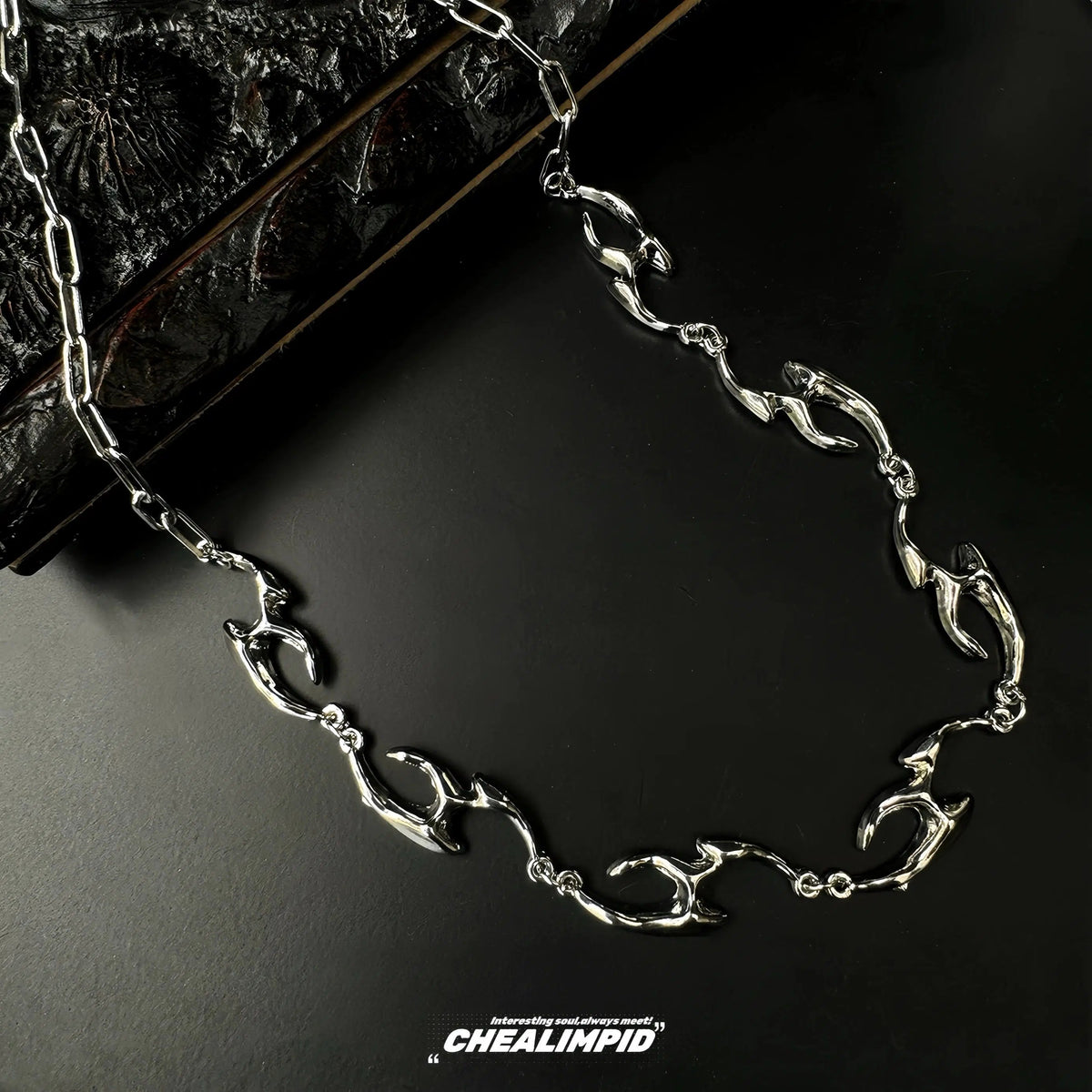 Abstract Chain Link Necklace