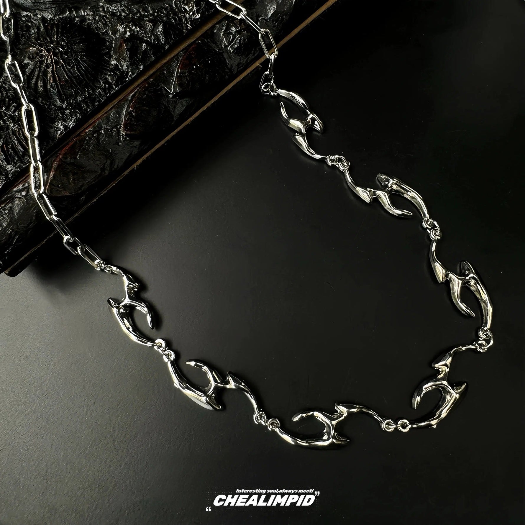 Abstract Chain Link Necklace