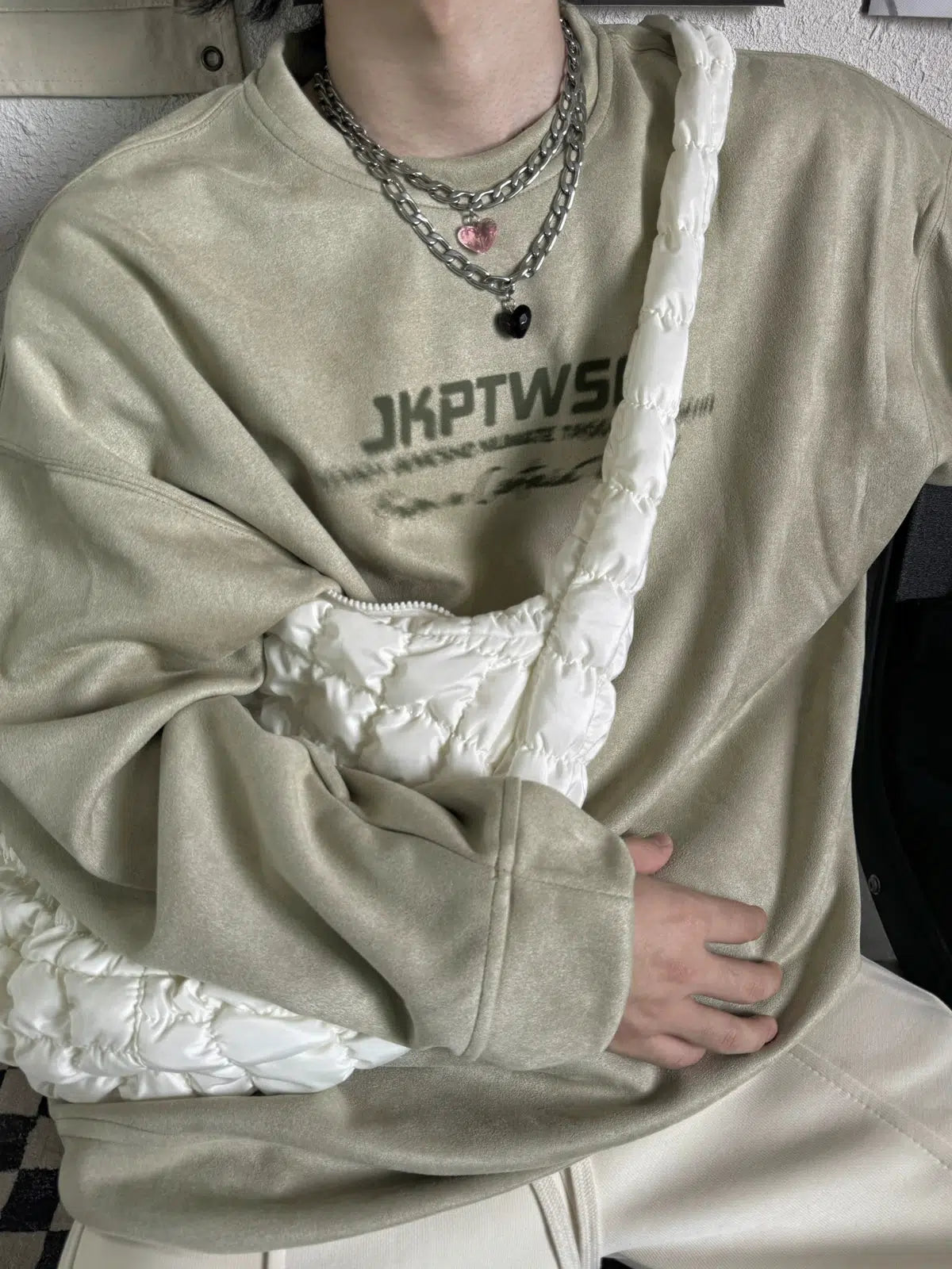 Acrylic Heart Pendant Cuban Necklace