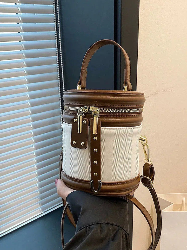 Adjustable Strap Bucket Shaped Bag