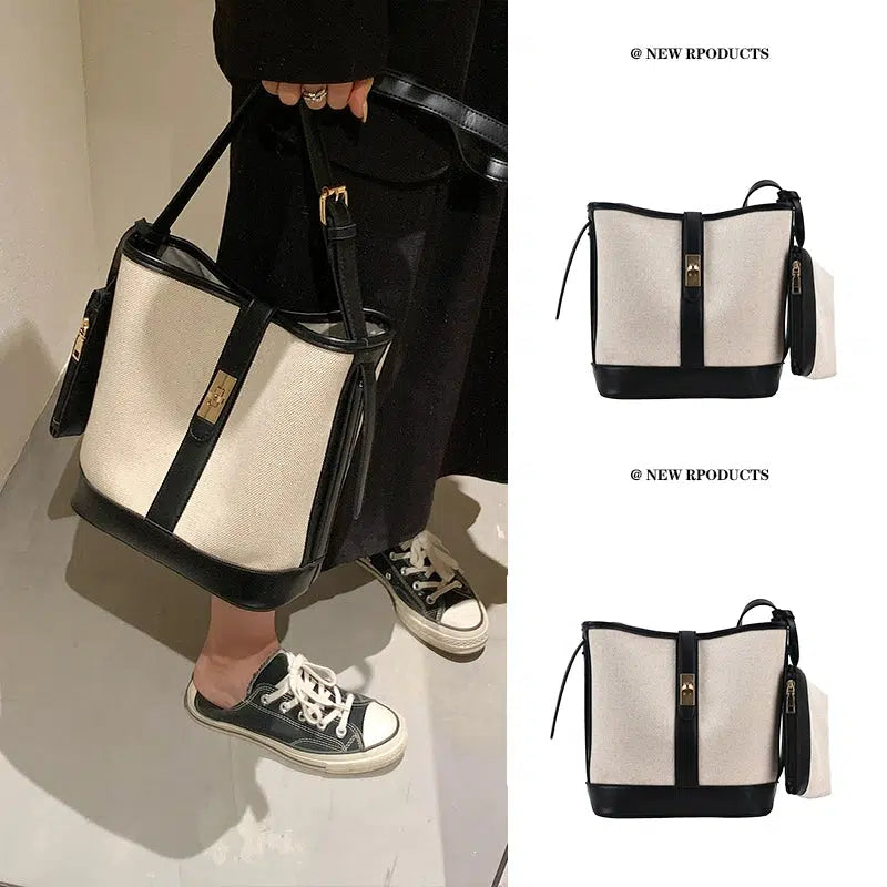 Adjustable Strap Bucket Shaped Bag