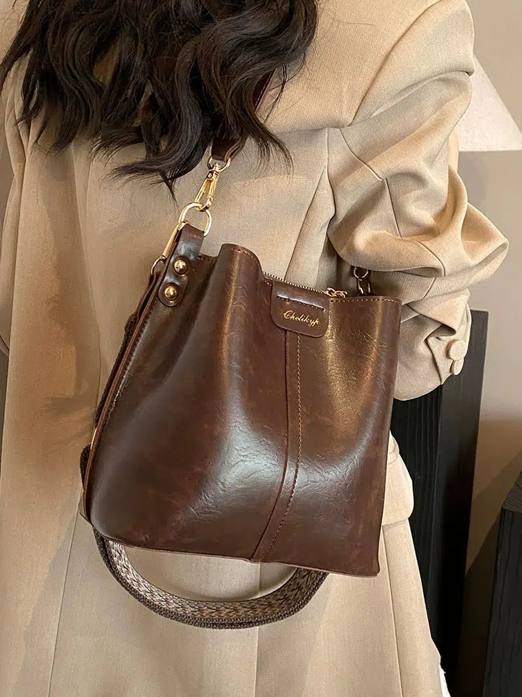 Adjustable Strap Chic Bucket Bag