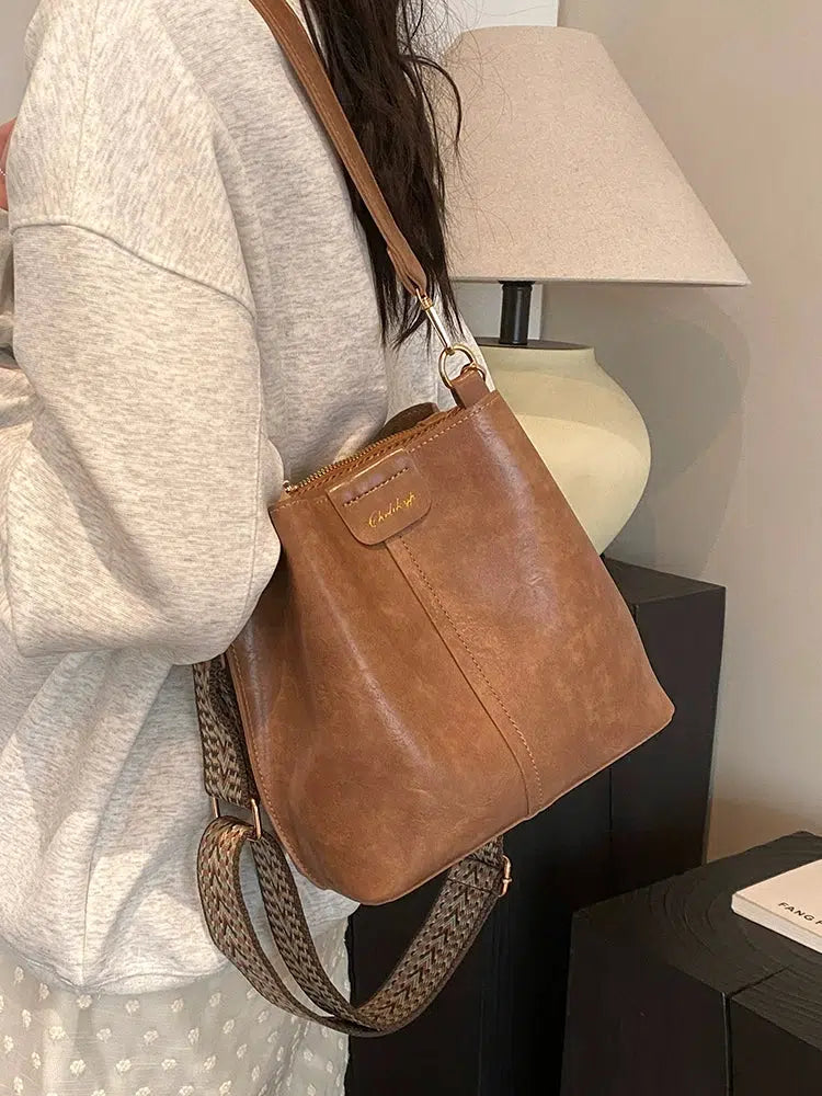 Adjustable Strap Chic Bucket Bag