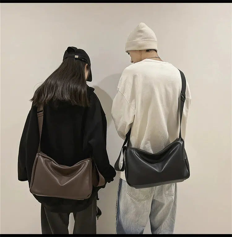 Adjustable Strap Crossbody Leather Bag