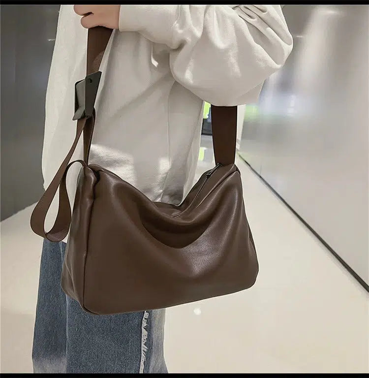 Adjustable Strap Crossbody Leather Bag