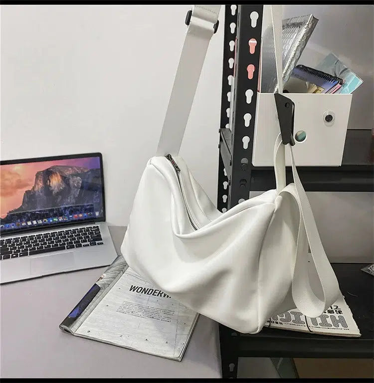 Adjustable Strap Crossbody Leather Bag