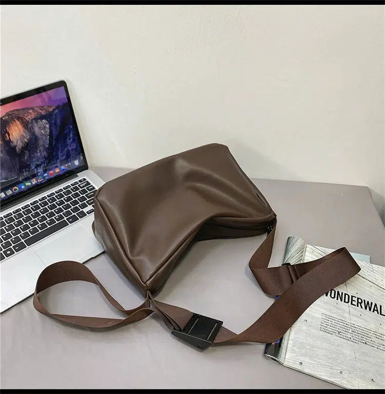 Adjustable Strap Crossbody Leather Bag