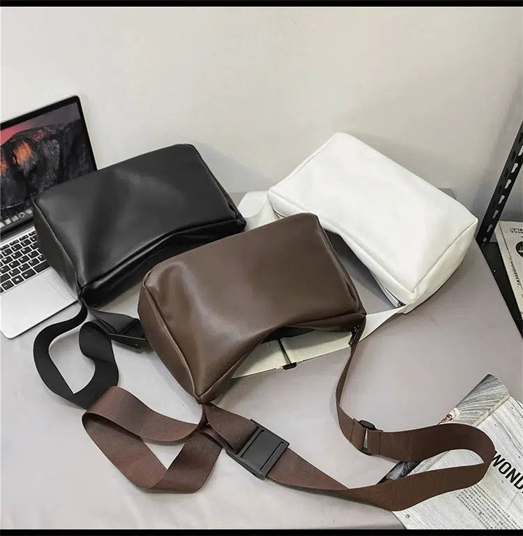 Adjustable Strap Crossbody Leather Bag