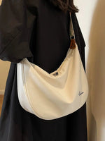 Adjustable Strap Curved Nylon Tote Bag
