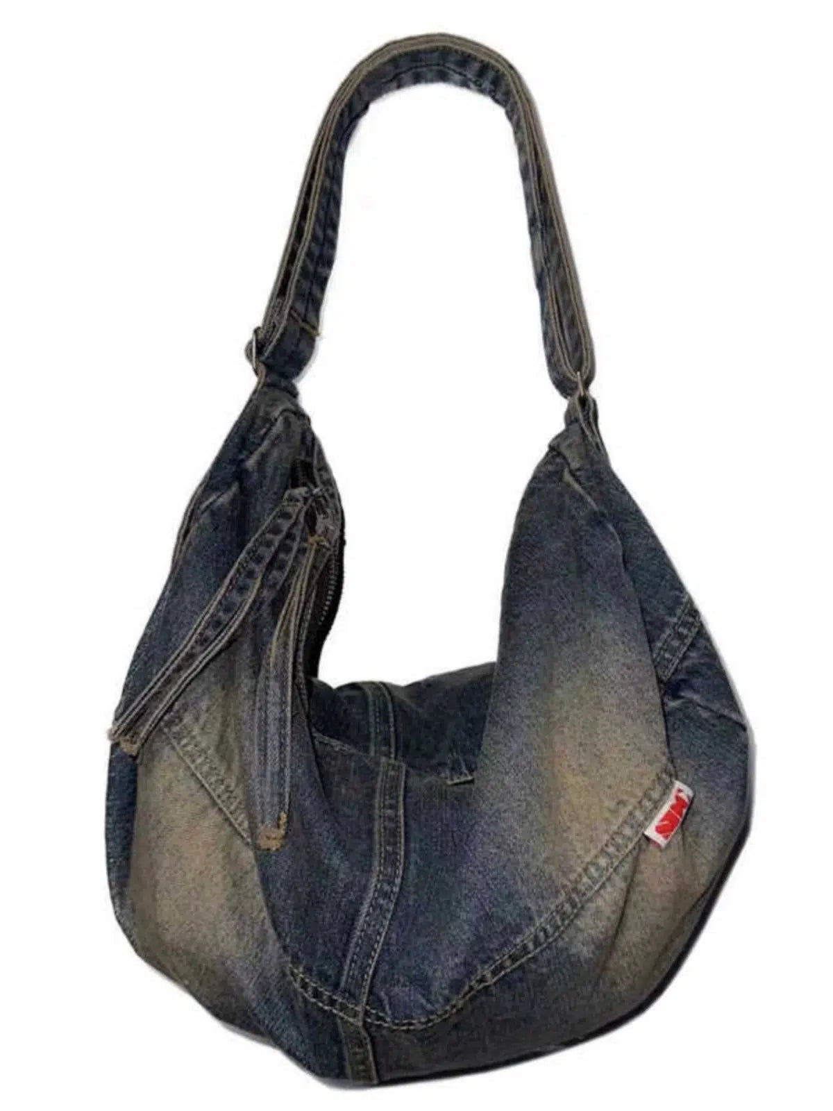 Adjustable Strap Denim Crossbody Bag