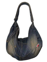 Adjustable Strap Denim Crossbody Bag