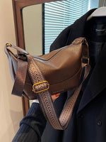 Adjustable Strap Leather Crossbody Bag