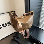 Adjustable Strap Leather Crossbody Bag
