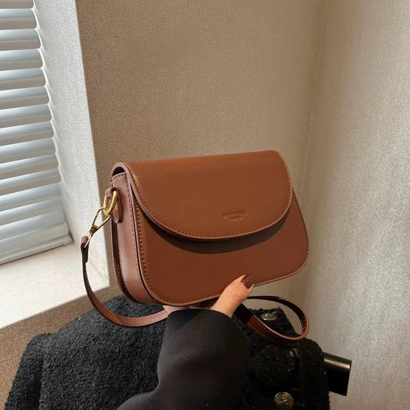 Adjustable Strap Leather Crossbody Bag