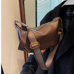 Adjustable Strap Leather Crossbody Bag