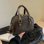 Adjustable Strap Leather Handbag