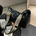 Adjustable Strap Leather Square Bag