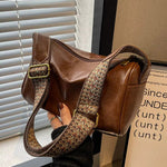Adjustable Strap Leather Square Bag