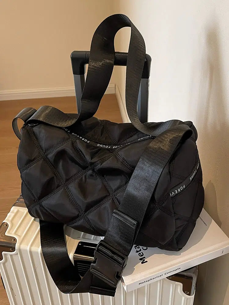 Adjustable Strap Quilted Crossbody Bag