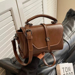 Adjustable Strap Square Leather Bag