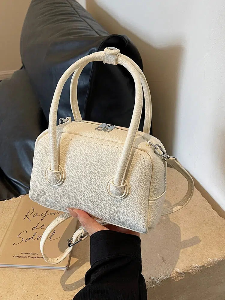 Adjustable Strap Textured Handbag