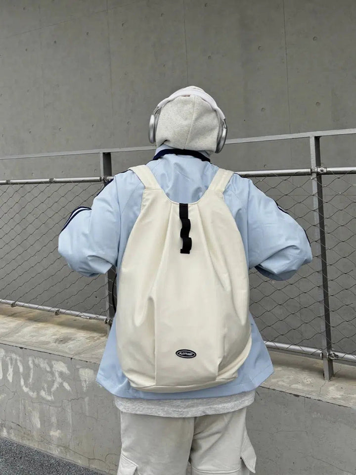 Korean canvas backpack on sale