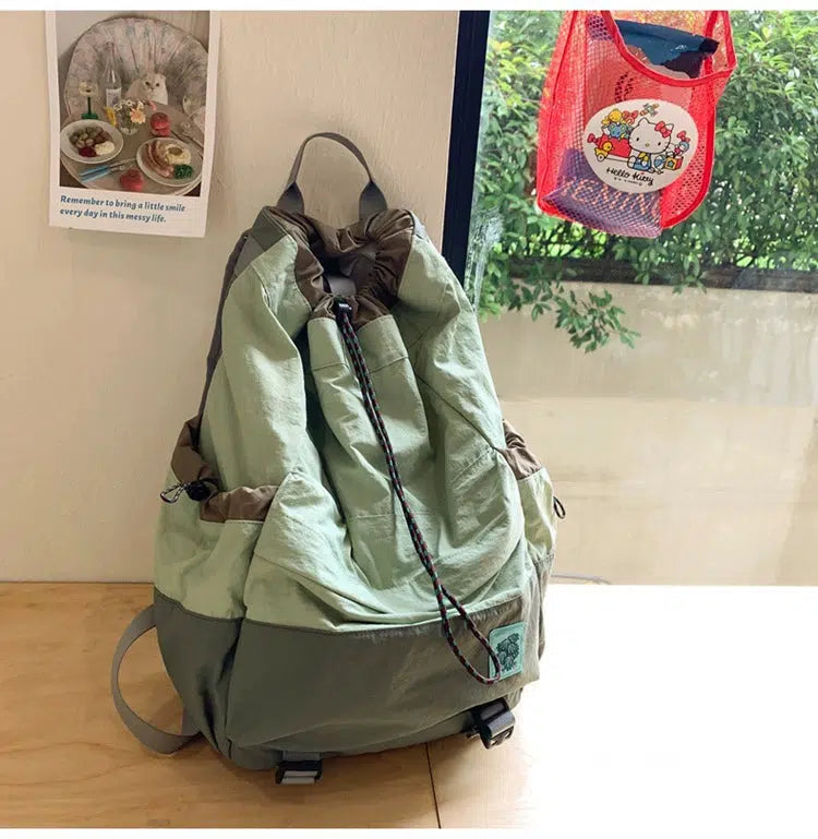 Adjustable Straps Drawstring Backpack