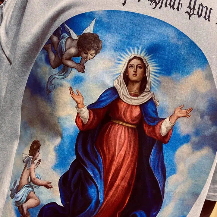 Angel Madonna Design Printed T-Shirt