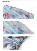 Angel Print One Shoulder Long Sleeve Pullover