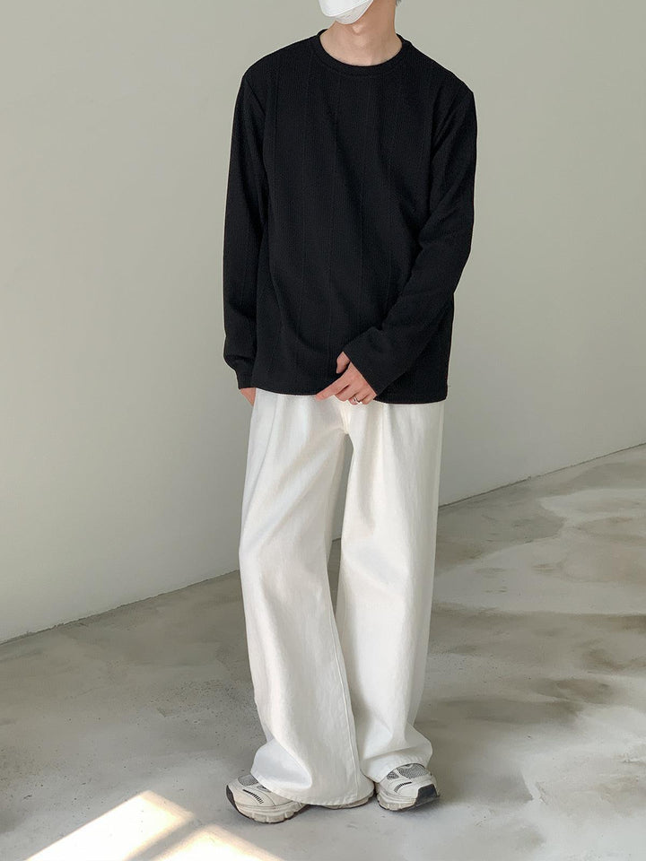 Anti-Wrinkle Striped Pullover