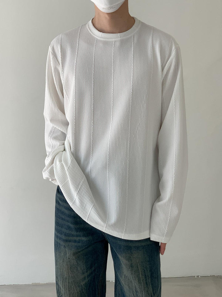 Anti-Wrinkle Striped Pullover