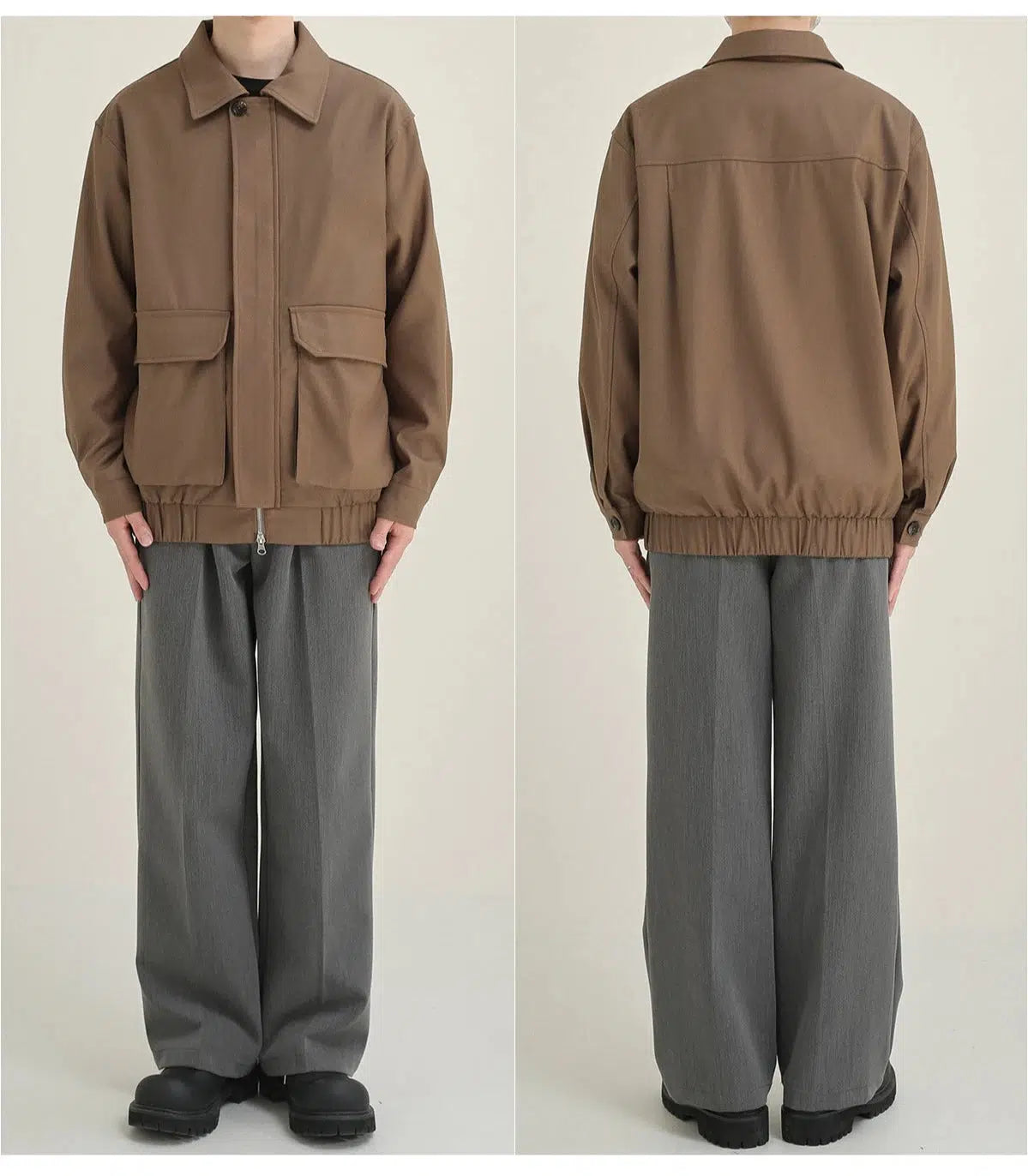 Anti-wrinkle Multi Pocket Lapel Jacket