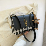 Argyle Pattern Shoulder Bag
